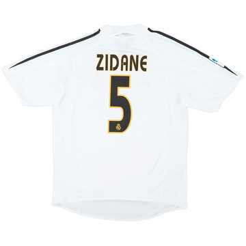 2004-05 Real Madrid Home Shirt Zidane #5 - 7/10 - (M)