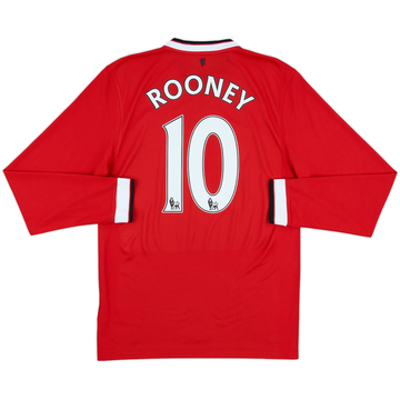 2014-15 Manchester United Home L/S Shirt Rooney #10 - 8/10 - (S)