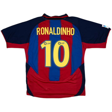 2003-04 Barcelona Home Shirt Ronaldinho #10 - 6/10 - (L)