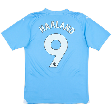 2023-24 Manchester City Home Shirt Haaland #9 - 9/10 - (S)
