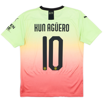 2019-20 Manchester City Third Shirt Kun Aguero #10 - 7/10 - (S)