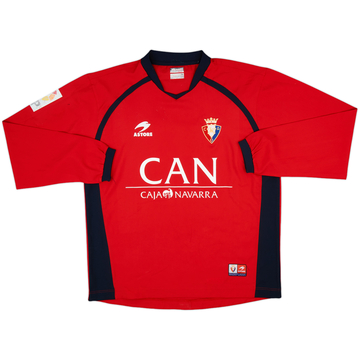 2004-05 Osasuna Home L/S Shirt - 6/10 - (XL)