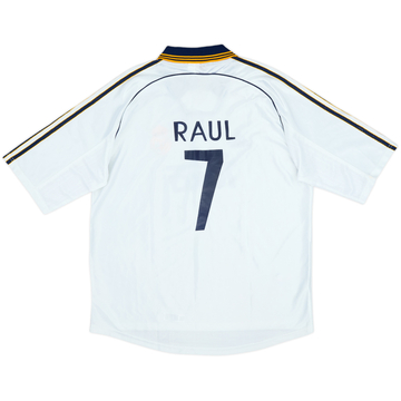 1998-00 Real Madrid Home Shirt Raul #7 - 7/10 - (L)