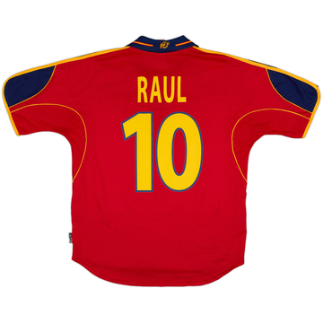 1999-02 Spain Home Shirt Raul #10 - 7/10 - (M)