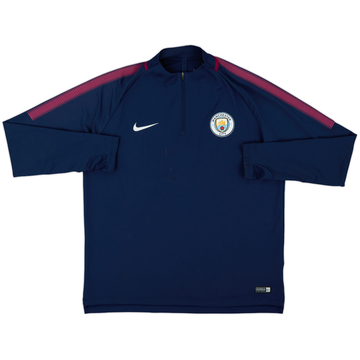 2017-18 Manchester City Nike 1/4 Zip Drill Top - 7/10 - (XL)