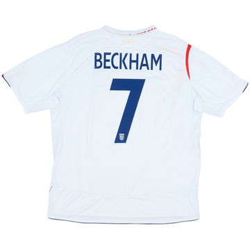 2005-07 England Home Shirt Beckham #7 - 6/10 - (XXL)