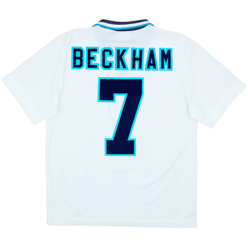 1995-97 England Home Shirt Beckham #7 - 6/10 - (M)