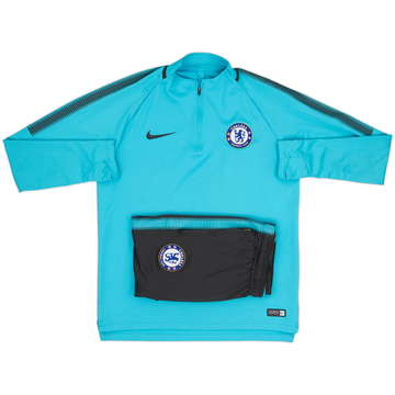 2017-18 Chelsea Nike 1/4 Zip Tracksuit - 6/10 - (M)