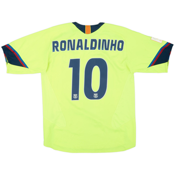 2005-06 Barcelona Away Shirt Ronaldinho #10 - 5/10 - (L)