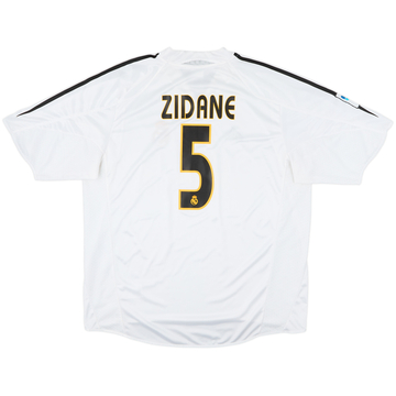 2004-05 Real Madrid Home Shirt Zidane #5 - 9/10 - (XL)