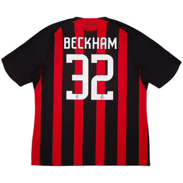 2008-09 AC Milan Home Shirt Beckham #32 - 8/10 - (XXL)