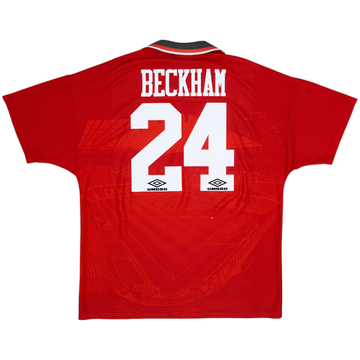 1994-96 Manchester United Home Shirt Beckham #24 - 6/10 - (XL)