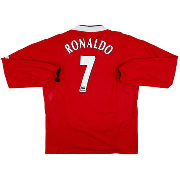 2004-06 Manchester United Home L/S Shirt Ronaldo #7 - 10/10 - (XXL)