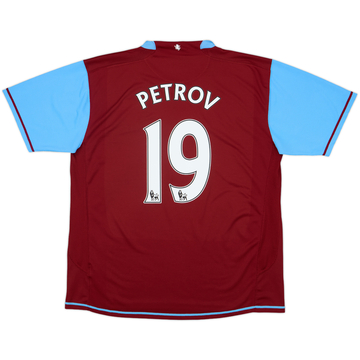 2007-08 Aston Villa Home Shirt Petrov #19 - 7/10 - (XL)