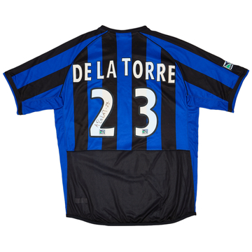 2004 Colorado Rapids Match Issue Signed Home Shirt De La Torre #23
