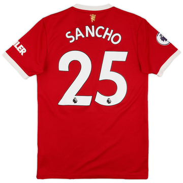 2021-22 Manchester United Home Shirt Sancho #25 - 6/10 - (S)