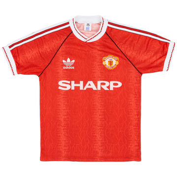 1990-92 Manchester United Home Shirt - 8/10 - (S)