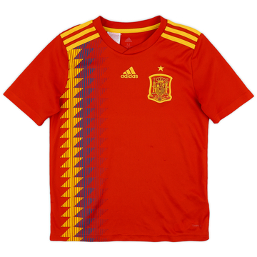 2018-19 Spain Home Shirt - 8/10 - (M.Boys)