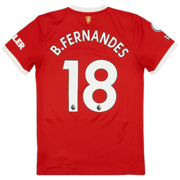 2021-22 Manchester United Home Shirt B. Fernandes #18 - 8/10 - (S)