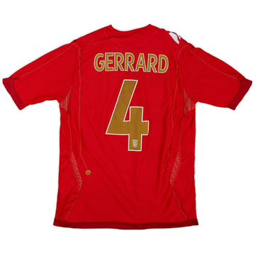 2006-08 England Away Shirt Gerrard #4 - 4/10 - (M)