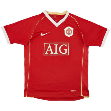 2006-07 Manchester United Home Shirt - 6/10 - (L.Boys)