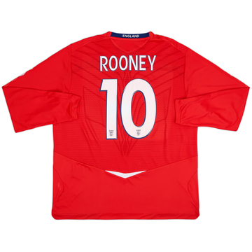2008-10 England Away L/S Shirt Rooney #10 - 10/10 - (XXL)