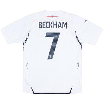 2007-09 England Home Shirt Beckham #7 - 5/10 - (L)