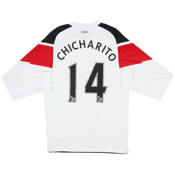 2010-12 Manchester United Away L/S Shirt Chicharito #14 - 6/10 - (S)