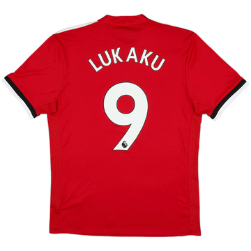 2017-18 Manchester United Home Shirt Lukaku #9 - 9/10 - (M)