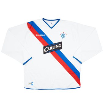 2004-05 Rangers Away L/S Shirt - 8/10 - (XXL)