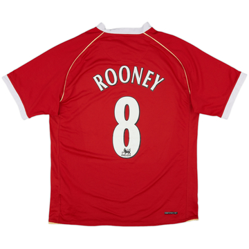 2006-07 Manchester United Home Shirt Rooney #8 - 7/10 - (M)