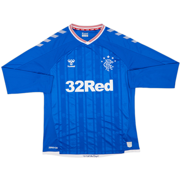 2019-20 Rangers Home L/S Shirt - 10/10 - (XL)