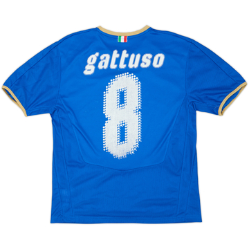 2007-08 Italy Home Shirt Gattuso #8 - 4/10 - (XL.Boys)