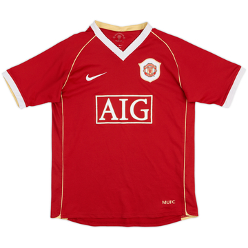 2006-07 Manchester United Home Shirt - 7/10 - (L.Boys)