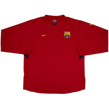 2003-04 Barcelona Nike Training L/S Shirt - 8/10 - (XL)
