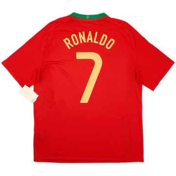 2008-10 Portugal Home Shirt Ronaldo #7 (L)