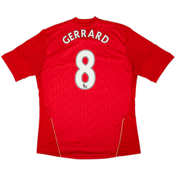 2010-12 Liverpool Home Shirt Gerrard #8 - 7/10 - (L)