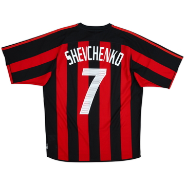 2003-04 AC Milan Home Shirt Shevchenko #7 - 6/10 - (M)