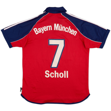 1999-01 Bayern Munich Home Shirt Scholl #7 - 8/10 - (XL.Boys)