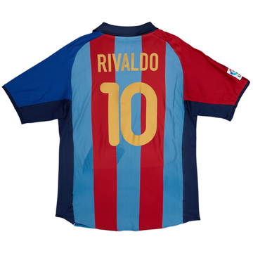 2001-02 Barcelona Home Shirt Rivaldo #10 - 6/10 - (M)