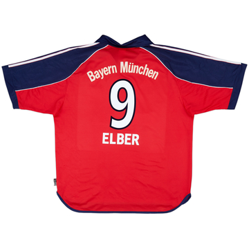 1999-01 Bayern Munich Home Shirt Elber #9 - 5/10 - (XL)