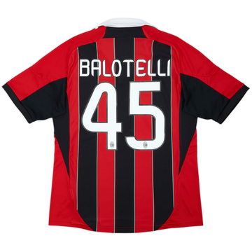2012-13 AC Milan Home Shirt Balotelli #45 - 7/10 - (L)