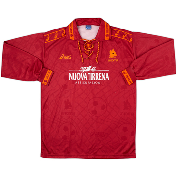 1994-95 Roma Match Issue Home L/S Shirt #4