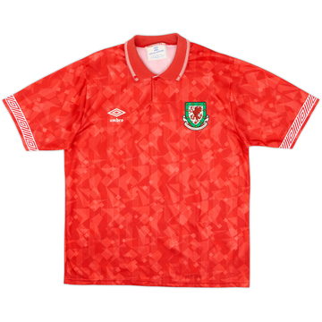 1990-92 Wales Home Shirt - 8/10 - (L)