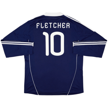 2010-11 Scotland Camiseta Local Manga Larga Fletcher #10 - 8/10 - (3XL)