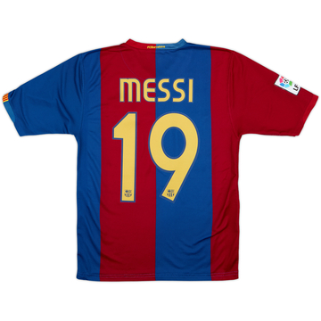 2006-07 Barcelona Home Shirt Messi #19 - 6/10 - (XL.Boys)