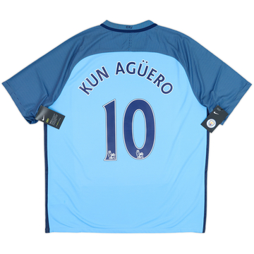 2016-17 Manchester City Home Shirt Kun Aguero #10 (XL)