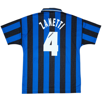 1996-97 Inter Milan Home Shirt Zanetti #4 - 9/10 - (XL)