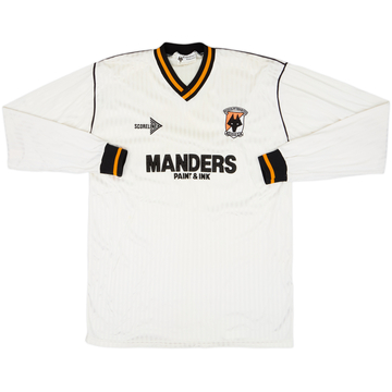 1989-90 Wolves Player Issue Away L/S Shirt - 6/10 - (L)