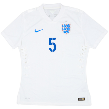 2014-15 England Player Issue Home Shirt #5 - 7/10 - (L)